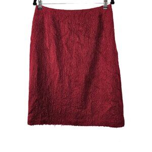Anne Klein 2 Vintage Mohair Wool Burgundy Skirt
